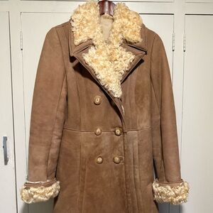 Vintage Tan Shearling Coat